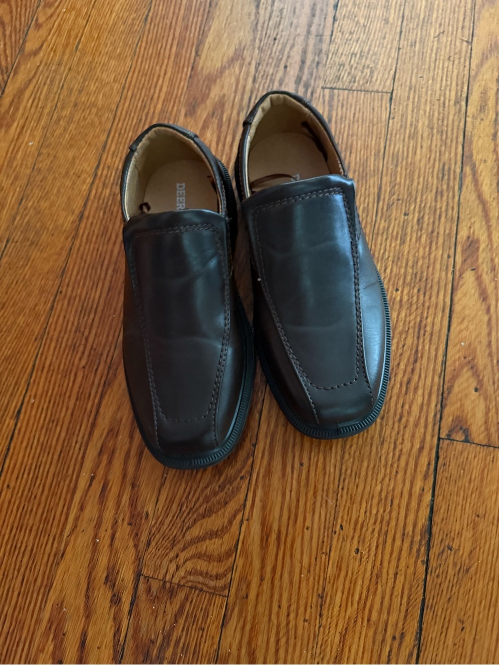 Tag boys Dark Brown Leather Slip-On Loafers